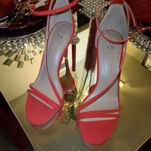 Womens Strappy Stiletto (Coral)